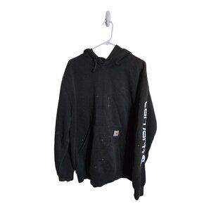 Carhartt Hoodie Mens Large Original Fit K288 Pullover Workwear Distressed
